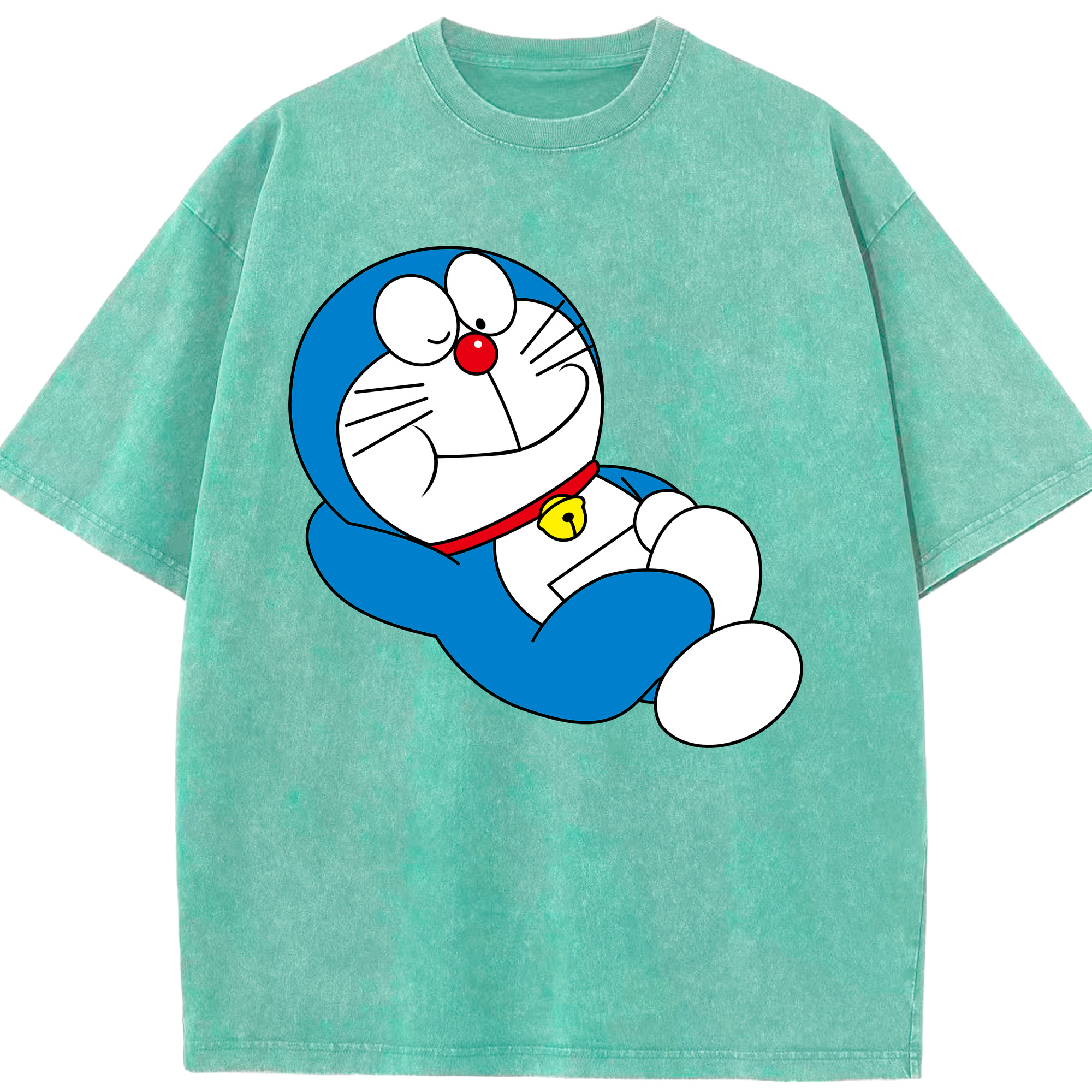 （画像用） ドラえもん Doraemon 綿100% ヴィンテージ風 半袖Tシャツ（フロントプリント）